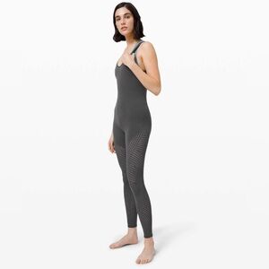 lululemon athletica Dark Gray Seamless Strappy Jumpsuit